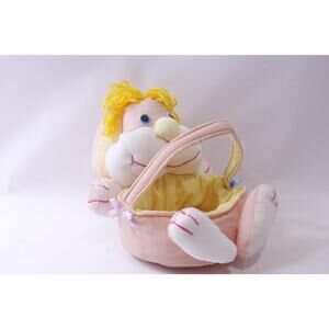 80s Parachute Puffalump Style, Easter Bunny Basket, Stuffed Animal, Adorable